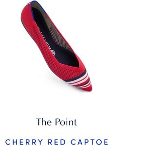 Rothy’s The Point. Cherry red captoe.